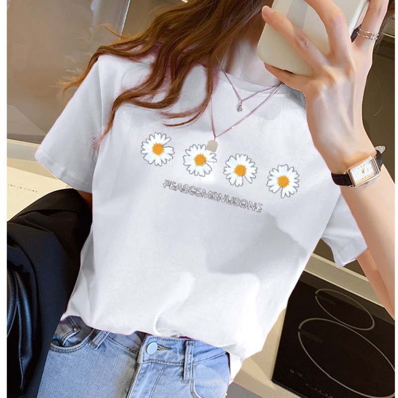 T-shirt Flower Korean Fashion