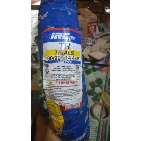 ban luar sepeda motor cross matic trial adventure IRC tr 90 90 ring 14 46p