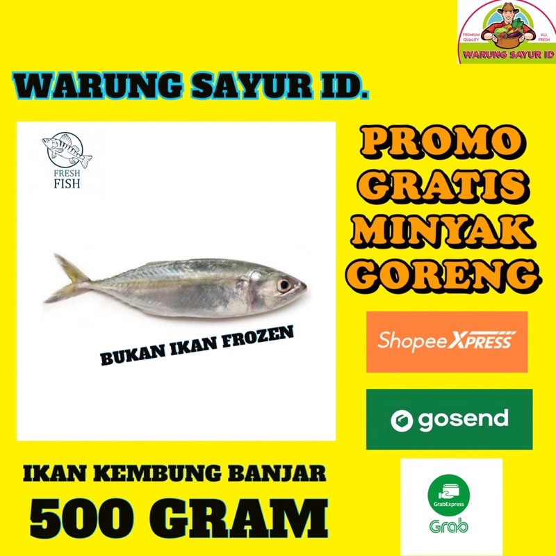 

KEMBUNG BANJAR SEGAR 500 GRAM | IKAN SEGAR /BUKAN IKAN FROZEN