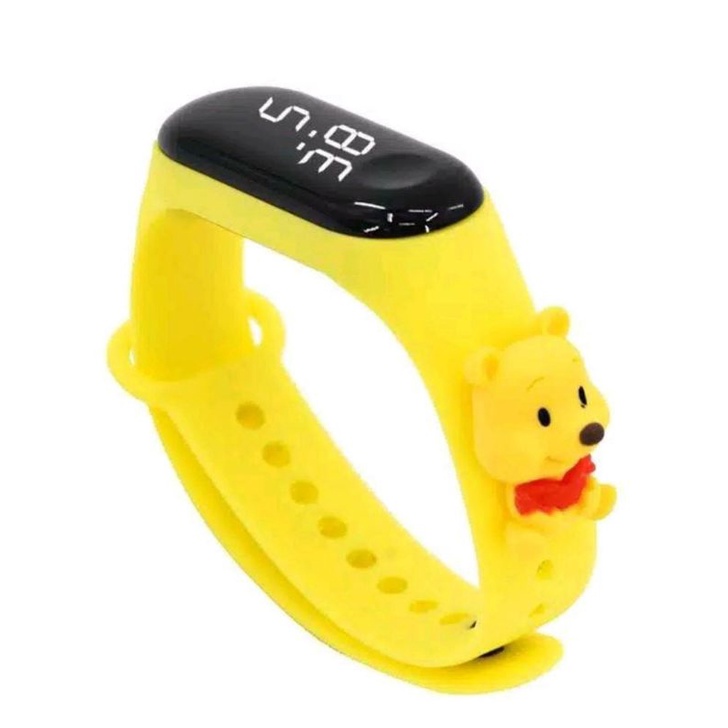 Dennos Wrist Jam Kartun Jam Tangan Anak Remaja Dewasa Wanita Elektronik Led Motif Mickey Pikachu