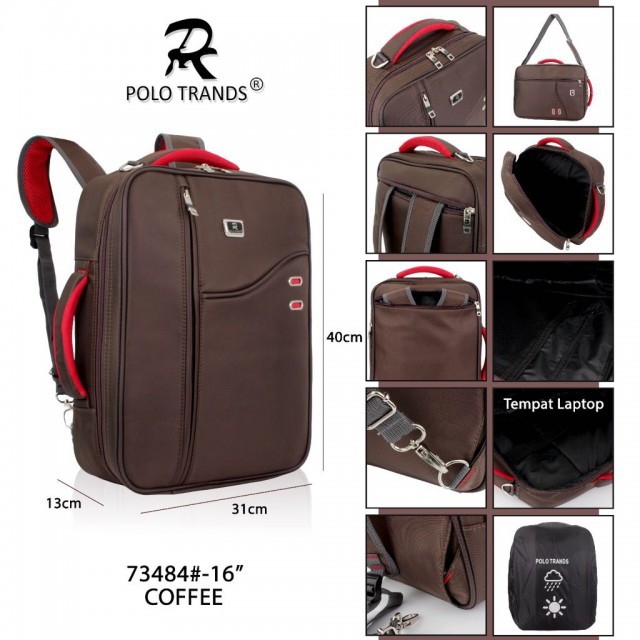 ORIGINAL POLO TRANDS 73484-16 Tas Pria Ransel Pria Tas Pria import Ransel Kerja tas polo trands