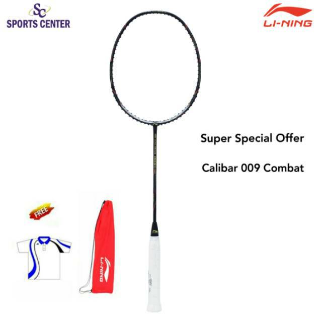 Special Offer Raket Badminton Lining 3D Calibar 009 Combat / 009C BlackRed