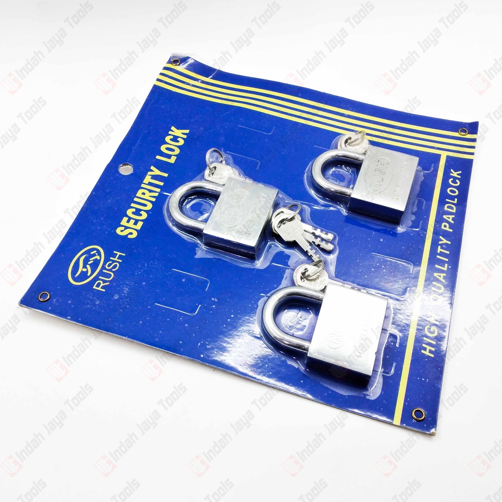 RUSH 60 MM 3 Pcs Kunci Gembok Master Key Set Rumah Toko Gerbang