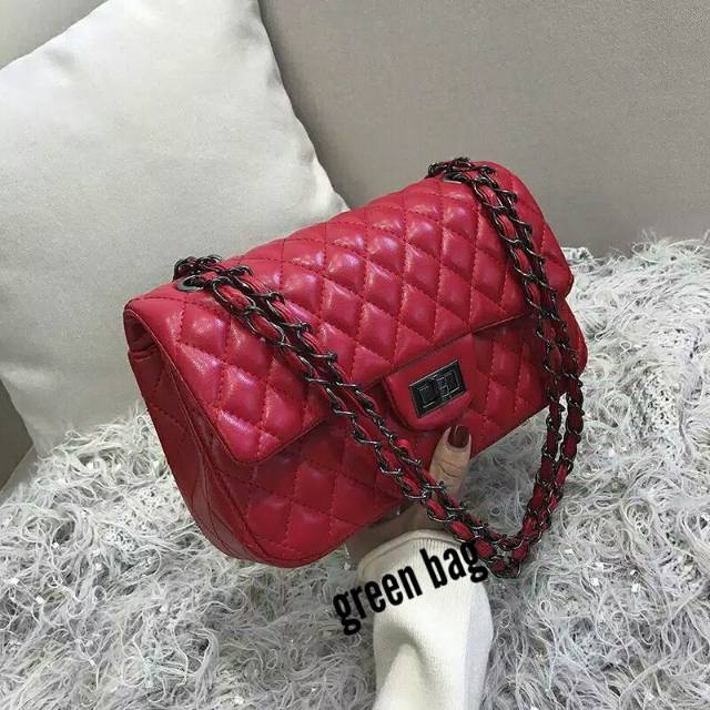 Tas Selempang Rante Sulam KOTAK-JAIT Konci Puir