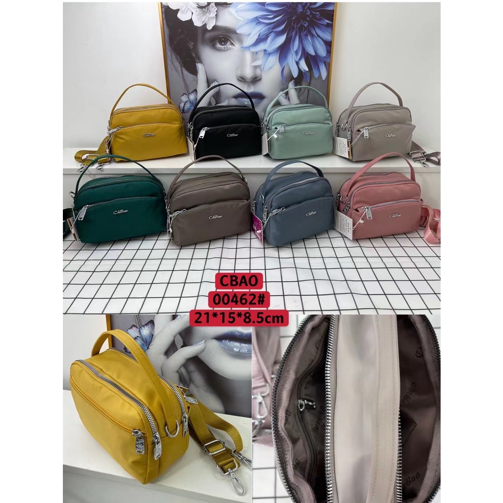 LUCKYMALL Tas Wanita Import Jinjing dan Selempang CHIBAO Mini CB00462 00462 Bahan Parasut Kualitas Super High Quality Brand Impor