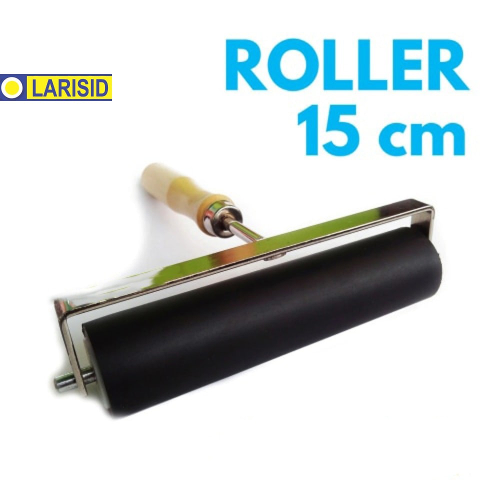 

ROLLER KARET, ROLL KARET, BRAYER, ROLL GRAFIS, ROLL GRAFIKA, ROL KARET, ROLL LINO, SIZE 15 CM