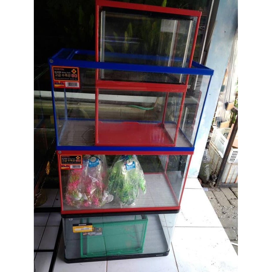 Aquarium Fiber 60x30x35 (NikitaStar) Murmer Tersedia pilihan warna murah/bagus/berkualitas