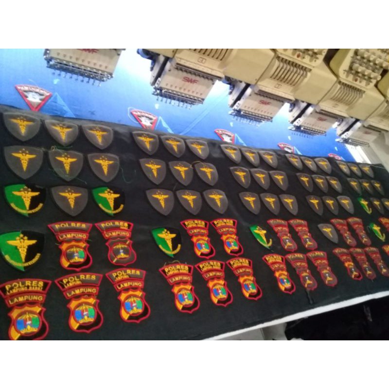Bordir Timbul Polda Polres Lampung 3D