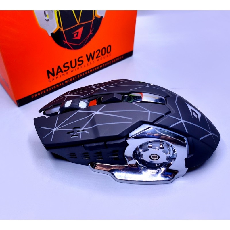 Mouse Wireless Gaming W200 3200 DPI Rechargeable High Precision And High Speed - XOBOX