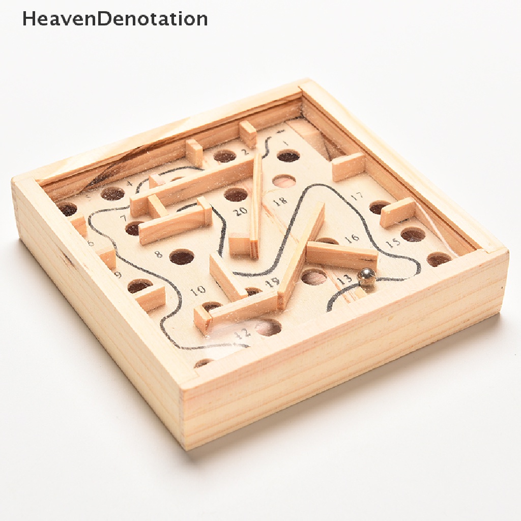 (Heavendenotation) 1pc Mainan Edukasi Puzzle Labirin Klasik Balance Board Game