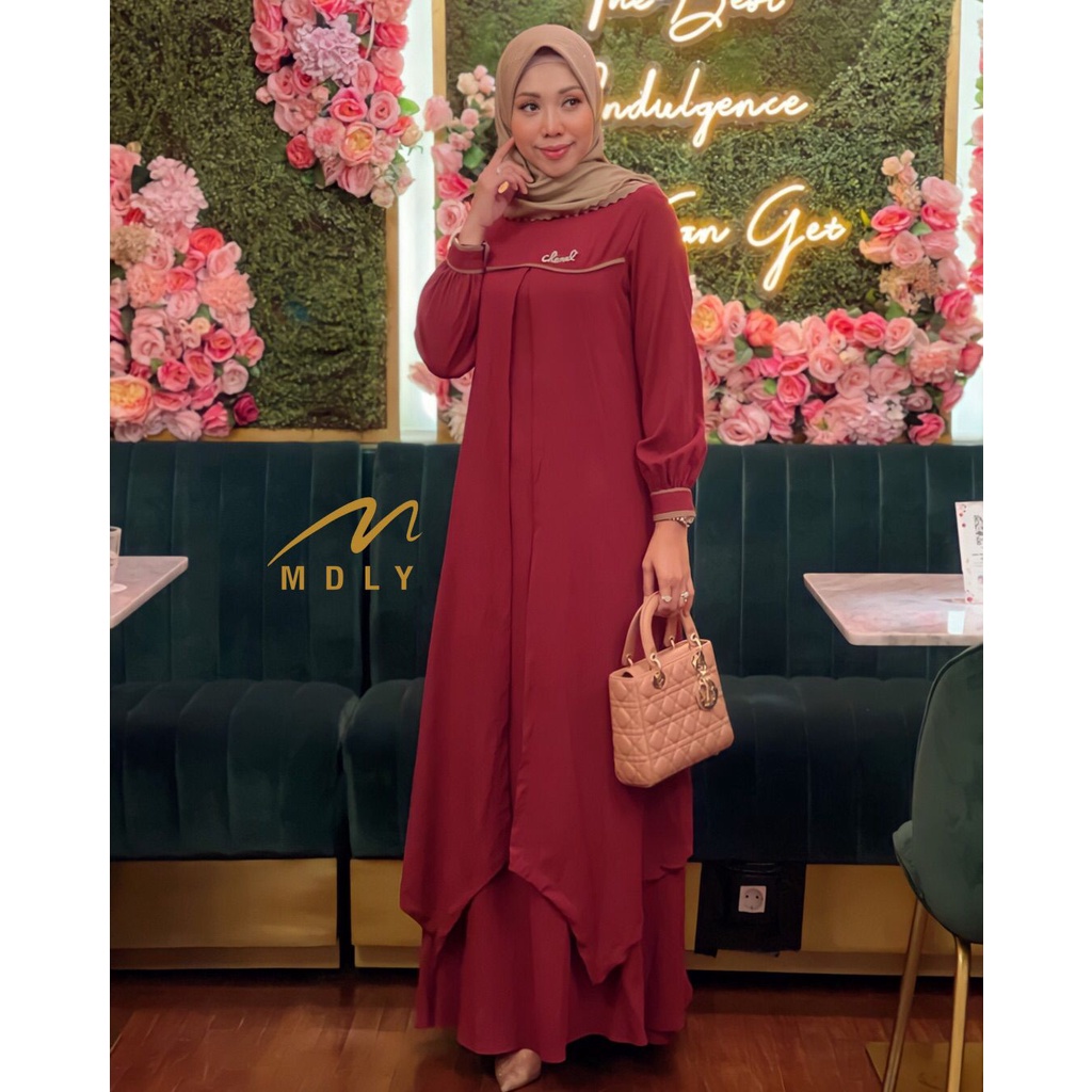 GAMIS DRESS WANITA TERBARU ALUNA Spesial Crem BY MDLY 3053