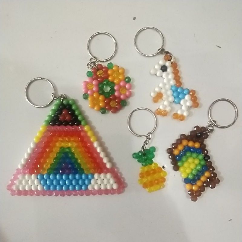 Gantungan Kunci Aquabeads Unik Lucu Karya Anak Bangsa