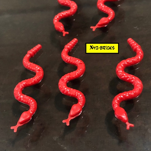 LEGO PARTS 4114052 Animal - Snake Bright Red