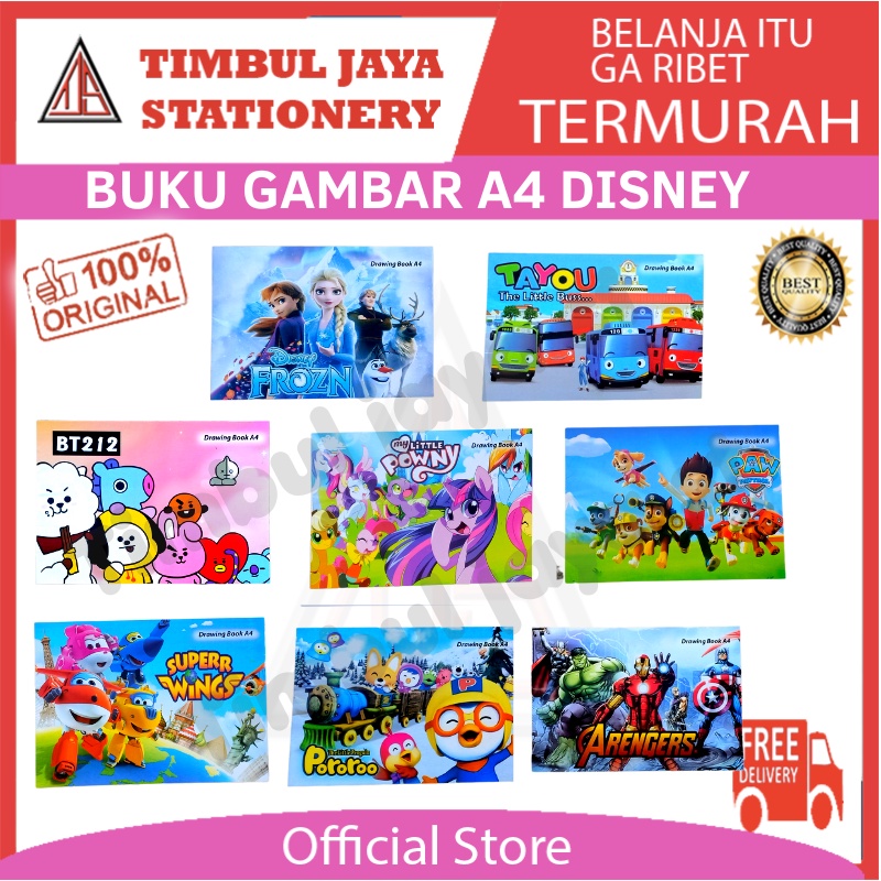 

Buku gambar a4 karakter little pony tayo avengers bt21 paw patrol karakter disney