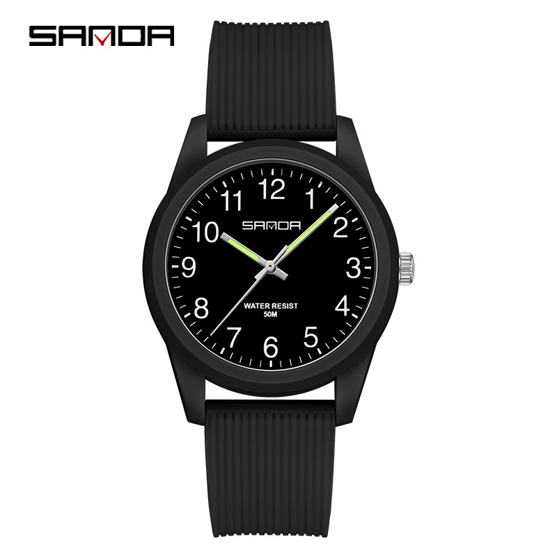 SANDA 6089 Jam Tangan Pria Wanita Analog Sport Tali Rubber Luminous WATCHKITE WKOS