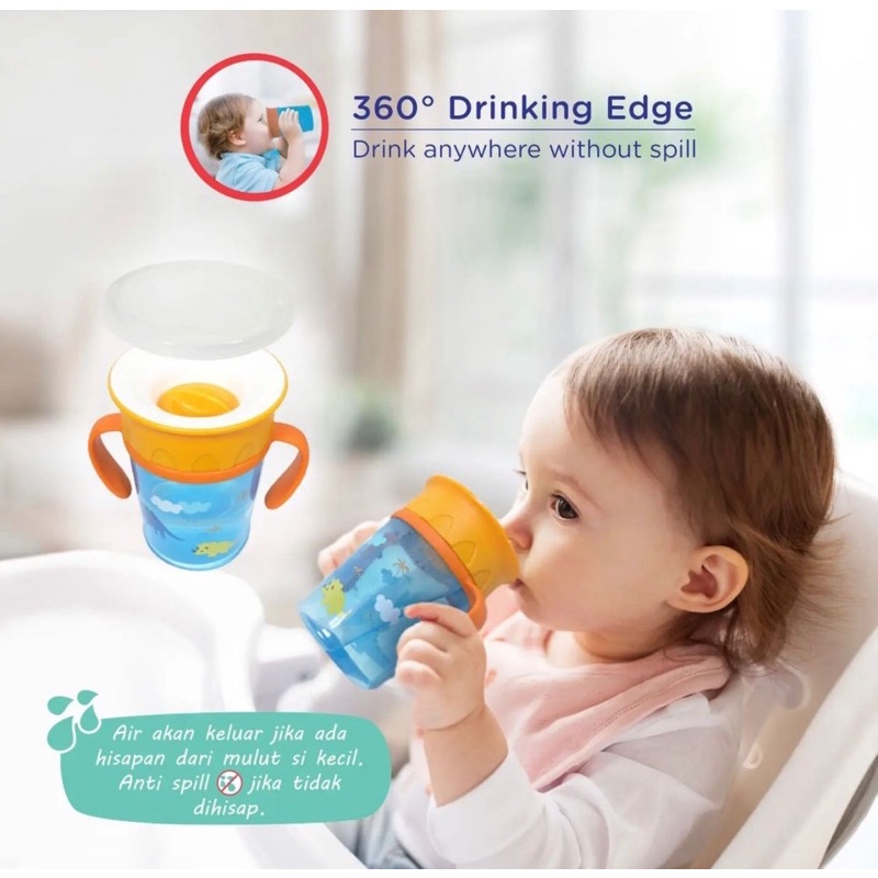 Baby Safe 360° Sipper Cup 270ml With Handle - Gelas Anti Tumpah/AP013