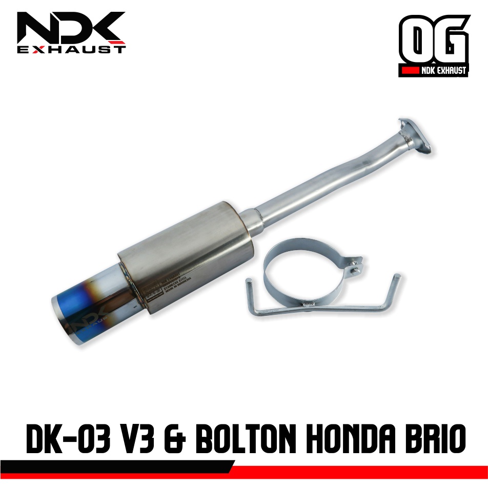 KNALPOT MOBIL NDK EXHAUST MUFFLER DK03V3 PLUS BOLTON MOBIL BRIO