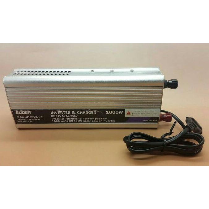 Power Inverter With Charger Aki 1000 Watt - Suoer