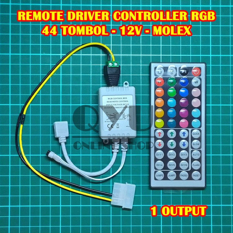 Remote Driver LED RGB Controller 12v + Molex