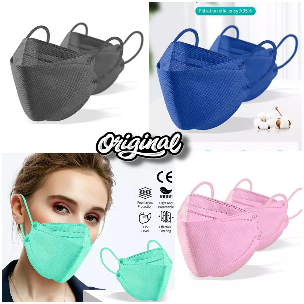 isi 50Pcs/BOX KF94 EVO 4PLY Tebal IMPORT Dewasa High Quality IDOL KPOP BTS BT21 KOREA FASHION Mask