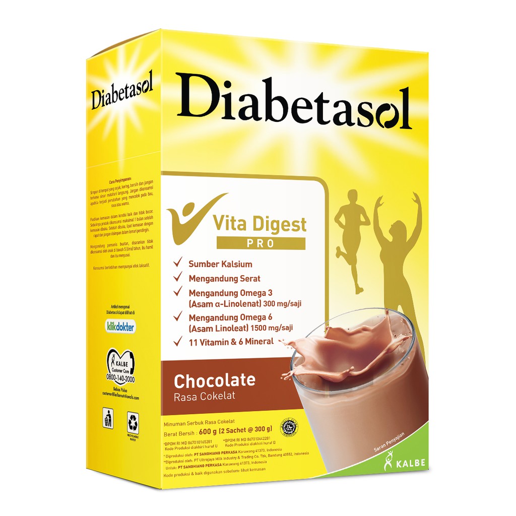 Diabetasol 600 Vanila/ Coklat/ Capucino 600gr / 570GR