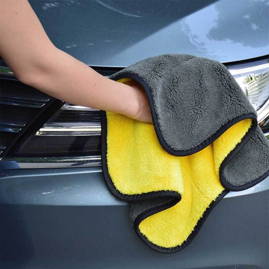 LAP KUNING MICROFIBER 30X30 CM KAIN LAP KACA CUCI MOBIL MOTOR HANDUK CUCI TANGAN SERBAGUNA