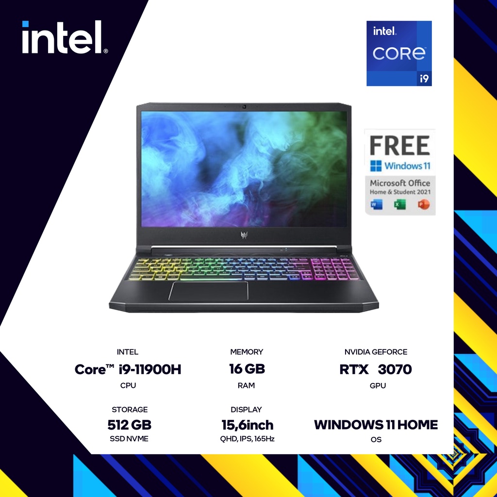 ACER PREDATOR HELIOS 300 PH315-54 I9-11900H 16G 512G RTX3070 15.6" QHD