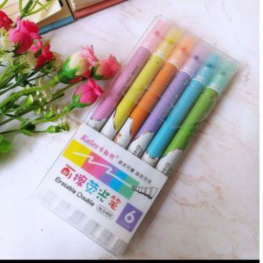 

Set Stabilo bisa dihapus isi 6 warna / Erasable Highliter - KALES