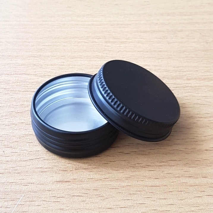 Pot kaleng pomade 15gr / pot almunium 15 gram hitam