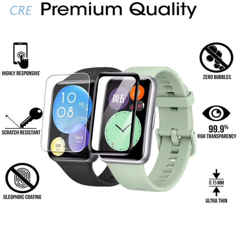 Cre 2pcs Film Pelindung Layar Smartwatch Untuk Fit 2