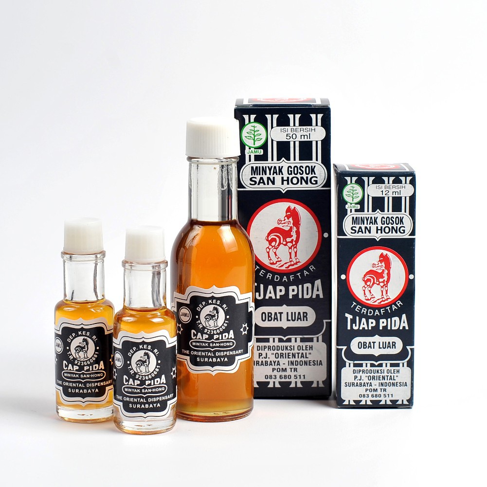 Jual San Hong Minyak Gosok 50 ml Sanhong Tjap Pida, Cap Pida WAJIB