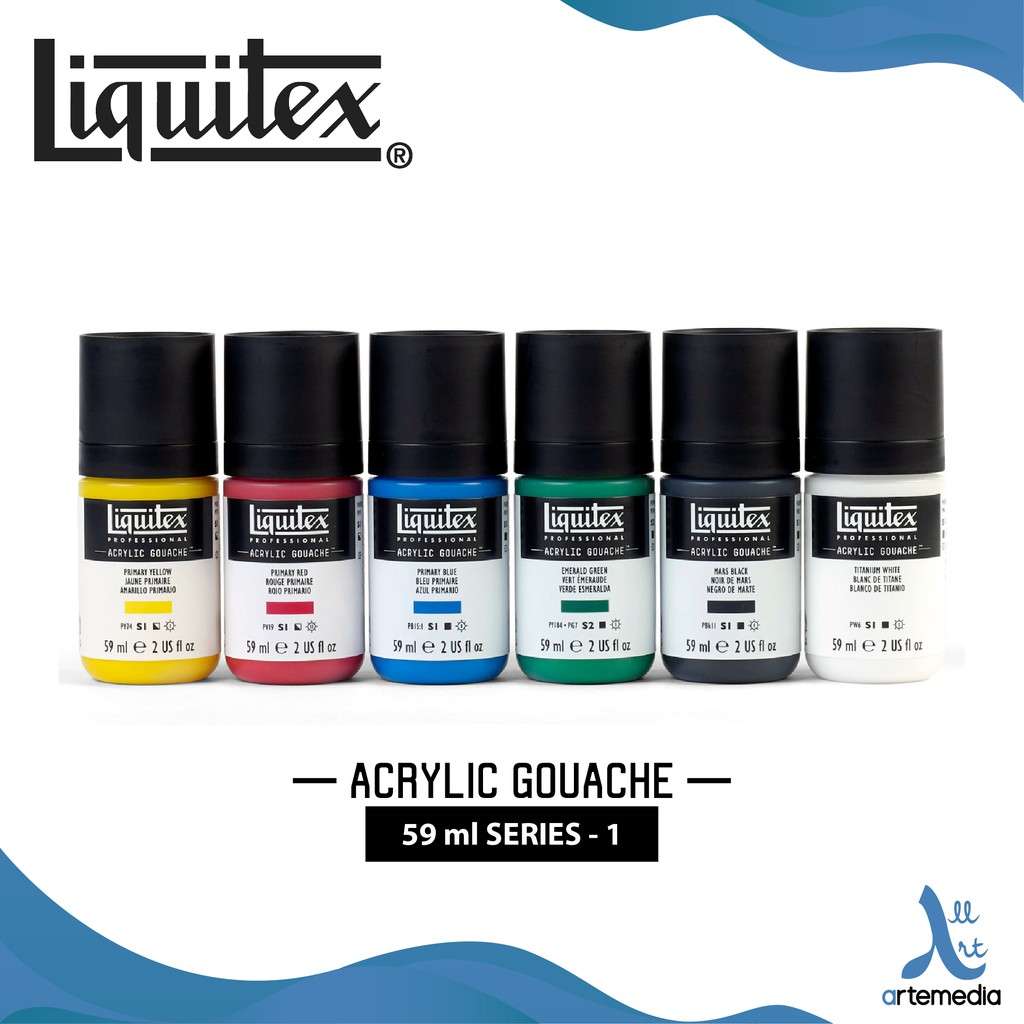 

Liquitex Acrylic Gouache 59ml Series 1 Cat Akrilik Gouache Warna Artistik & Matte Premium