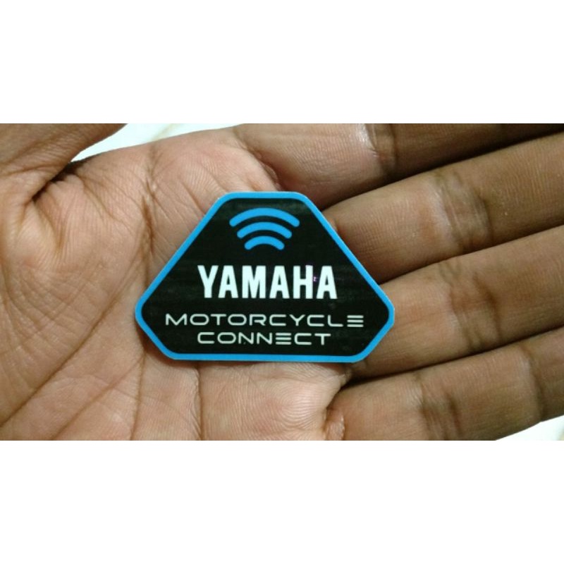 Sticker-Stiker-Decal-Tempelan-Logo-Label Yamaha Connected-Yamaha Motorcycle Connect- Y Connect buat 