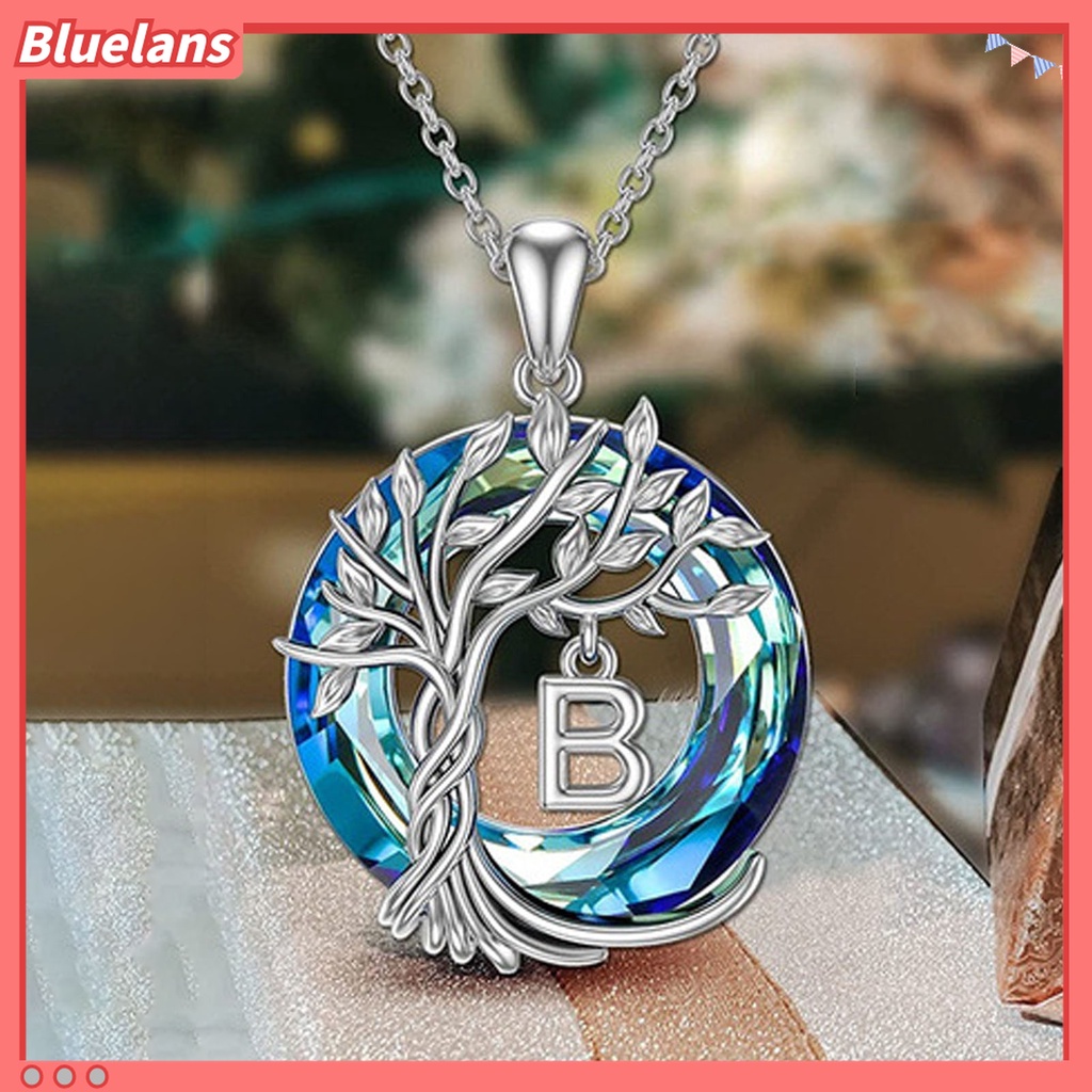 Kalung Rantai Lapis Silver Hias Kristal Imitasi Bentuk Lingkaran Model Hollow Untuk Wanita