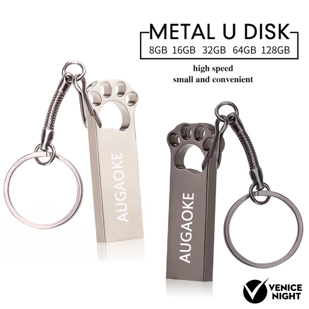 (SF) Augaoke 8 / 16 / 32 / 64 / 128GB Flashdisk USB 3.0 Bentuk Cakar Kucing Bahan Metal Untuk Mobil