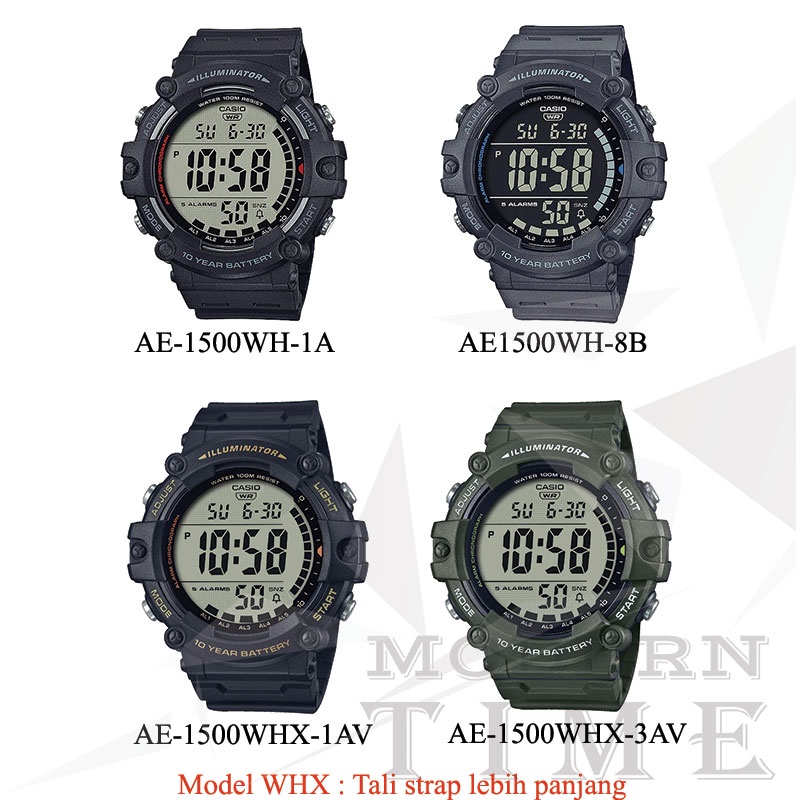 Casio Original AE-1500WH/WHX Series - Jam Tangan Pria - Digital