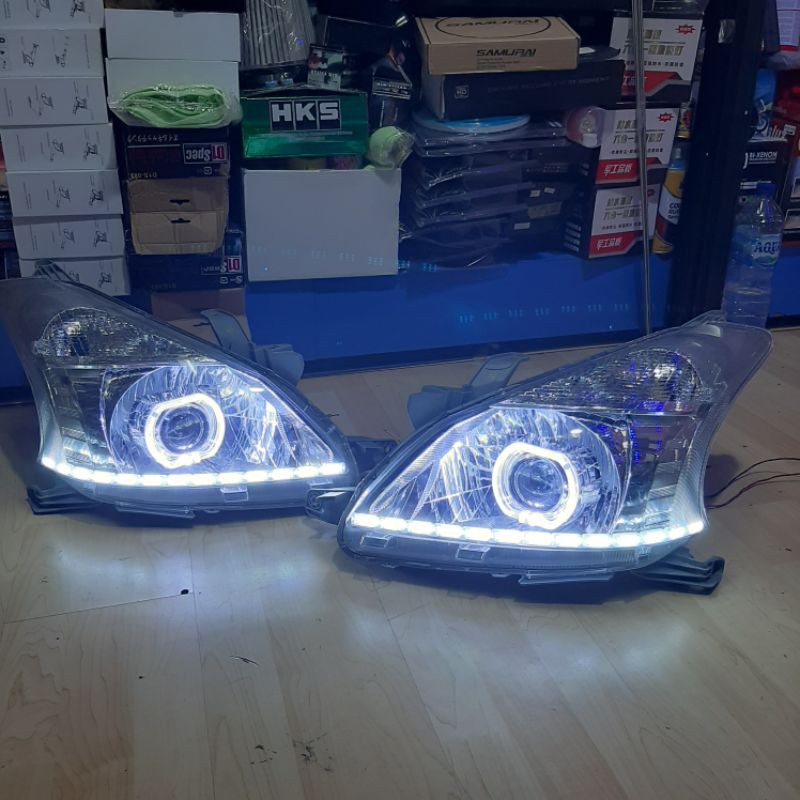 HEADLAMP AVANZA VELOZ XENIA 2012 - 2015 CUSTOM PROJECTOR LED DRL