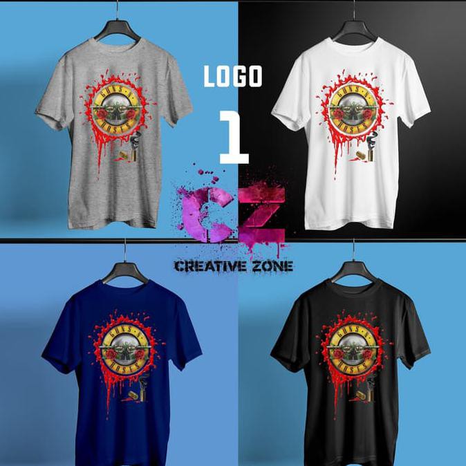 CUSTOM KAOS/TSHIRT GUNS N ROSES 3 MOTIF VOL 1 DTG PRINTING