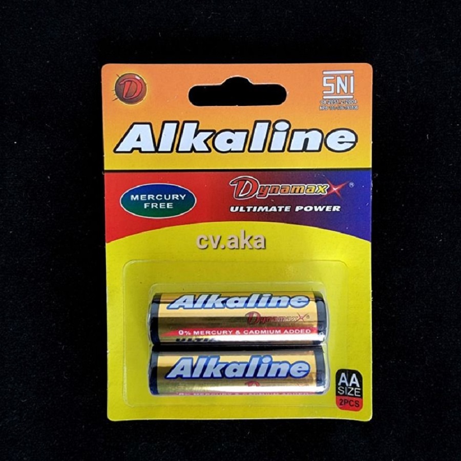 Baterai Batrai Alkaline Dynamax A2 AA Batery 1.5V Anti Bocor Sepasang