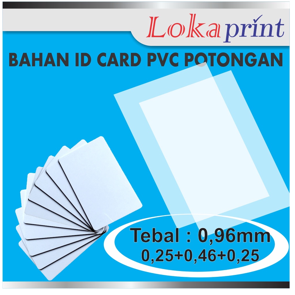 

Bahan ID Card PVC 0,96mm Potongan Inkjet 10 Pcs Tinggal Print overlay printer biasa