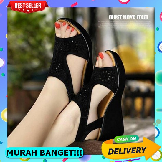 Sendal Widges Pesta Kondangan Wanita Remaja Dewasa Sedal Wedges Jepit Cewek Sandal Wadges Ibu Peremp