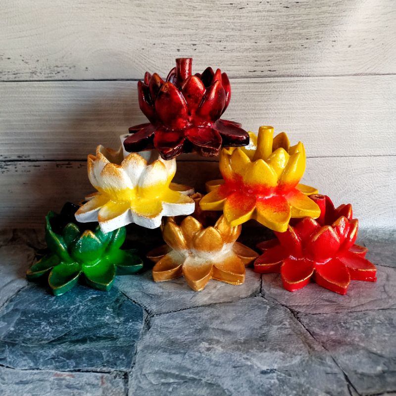 Tempat Dupa Teratai M Gradasi / Tempat Dupa Bali / Tempat Dupa Antik | PREMIUM QUALITY | / Tempat Dupa Bali / Souvenir Pernikahan Mewah / Craft Dewata