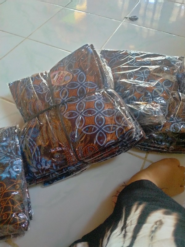 Best Seller Couple Batik Hem Dan Tuniq Motif Seno Biru