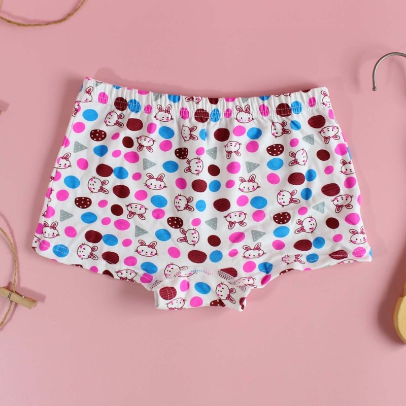 SET Celana Dalam Anak Segiempat Bahan Katun Import Premium isi 4 Free Box Lucu Boxer Anak Perempuan Murah Celana Dalam Anak Perempuan Lucu