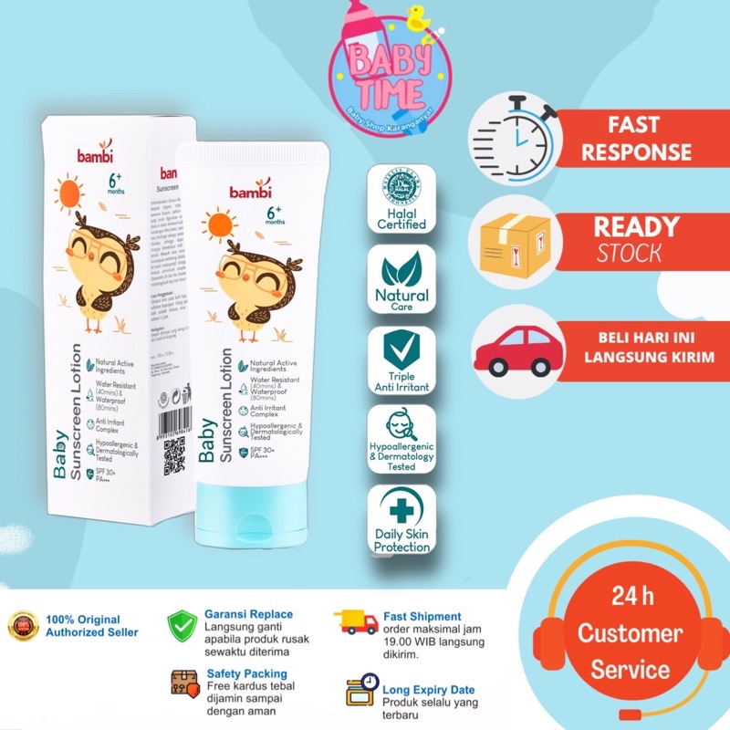 Bambi Baby Sunscreen Lotion Sunblock bayi 100ml