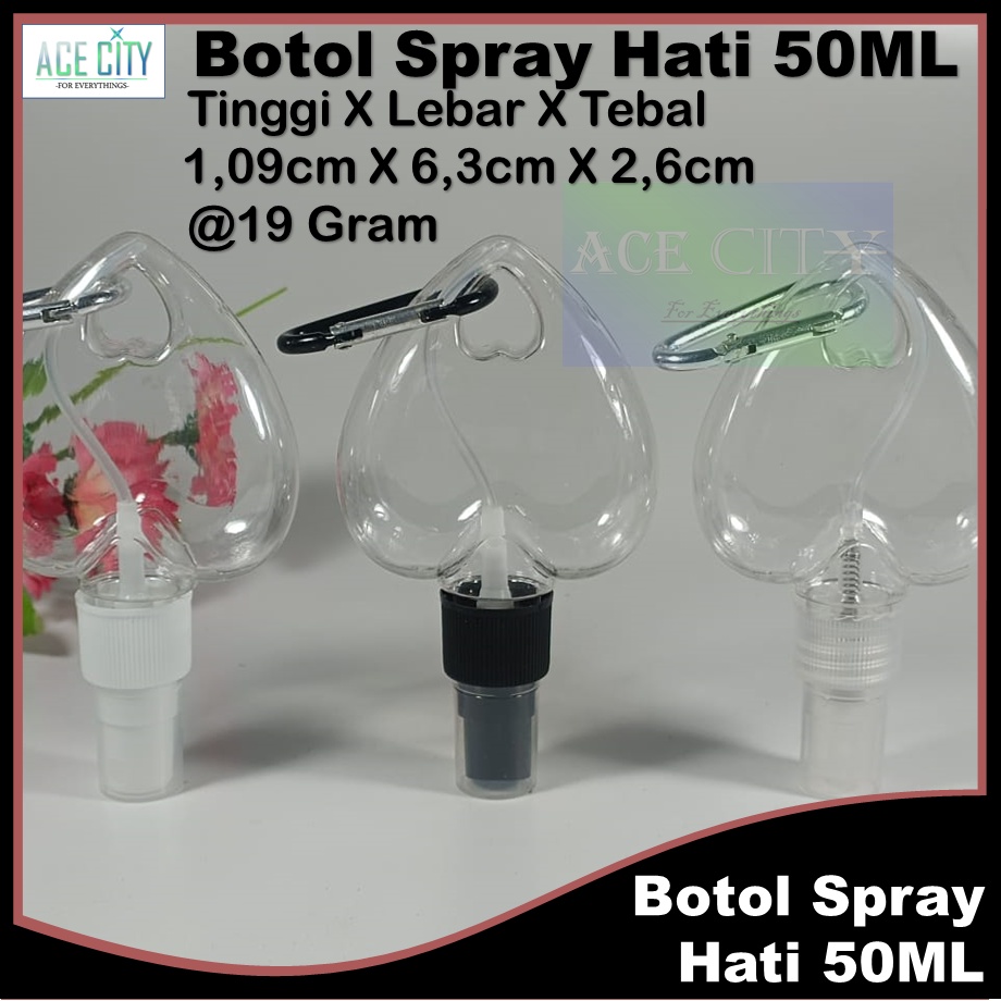 Botol Spray Gantung Love 50ML Botol Hand Sanitizer Botol Spray Gantung Refil