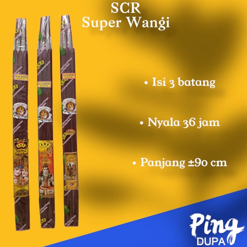 Dupa Hio Besar Nyala 36 Jam Smokey Incense Super Wangi Harum Tahan Lama Isi 3 Batang Kualitas Celup Oil Incense