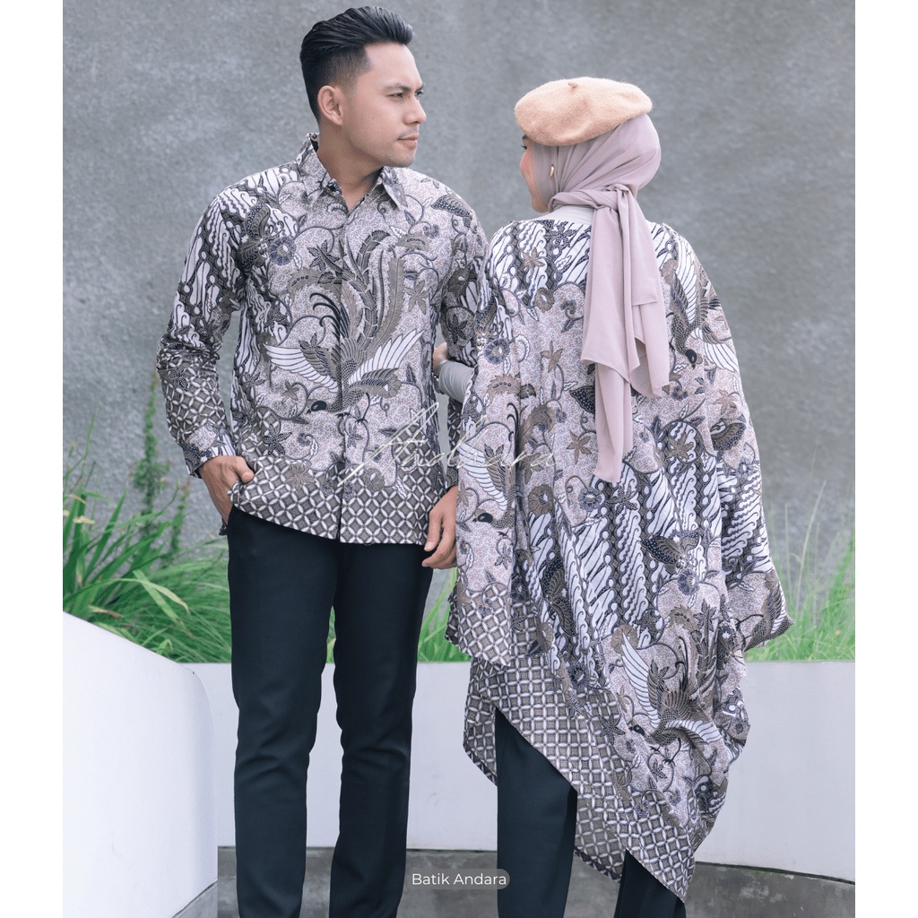 PEKSILAWASAN Pakaian Batik Set Couple Modern Premium Terlaris Sragenan