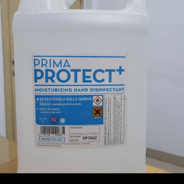 Prima protect + hand sanitizer refill 5 liter ( 5000 ml )