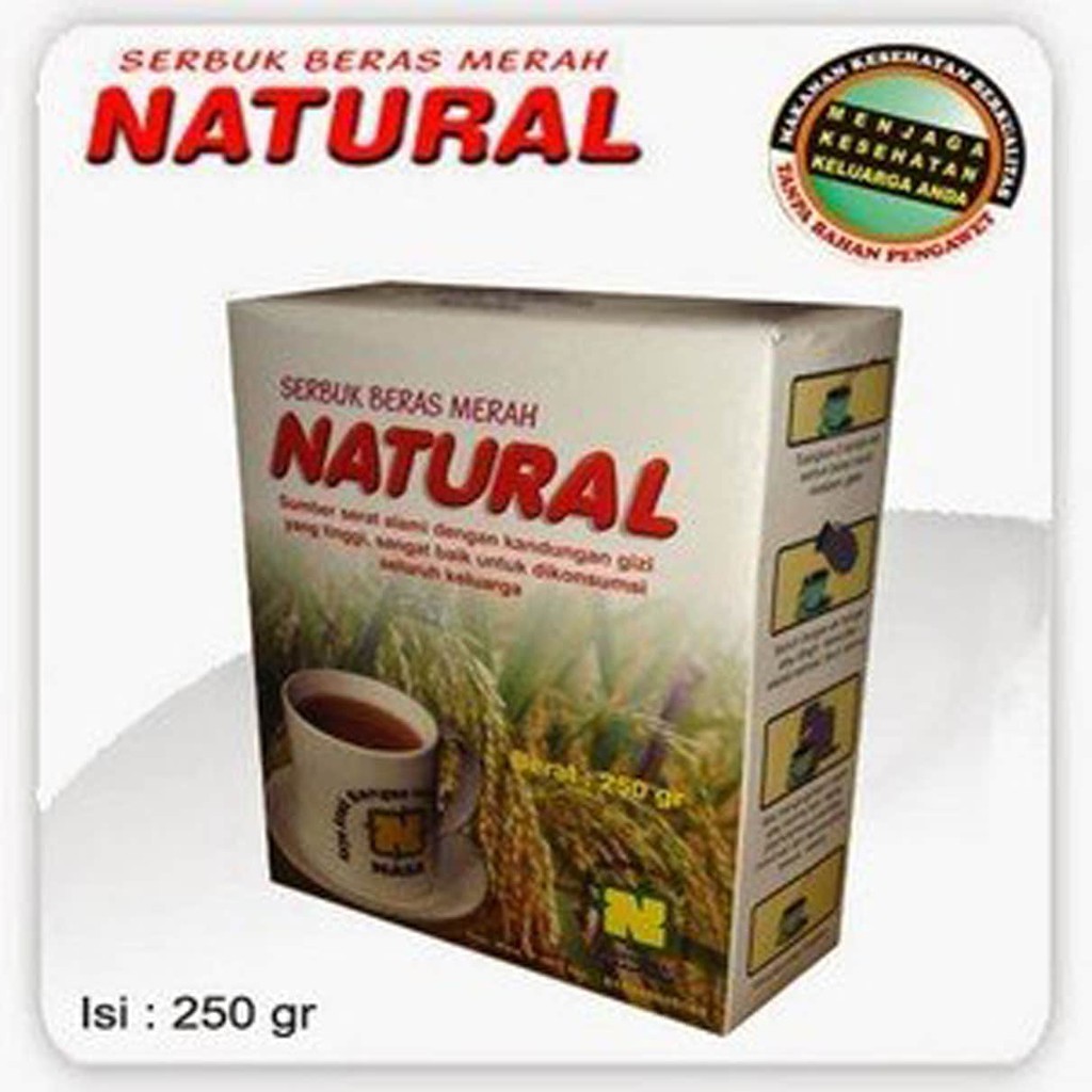 

serbuk beras merah natural